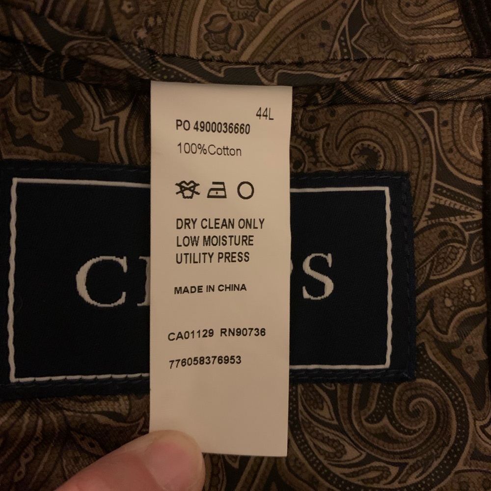 Chaps Classic Corduroy Brown Blazer 44L Minimalist Academia Office Sport Coat - Picture 3 of 14